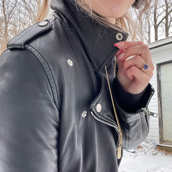 Vintage Genuine leather Moto jacket. - hand made in Vancouver BC - Picture 9 of 11